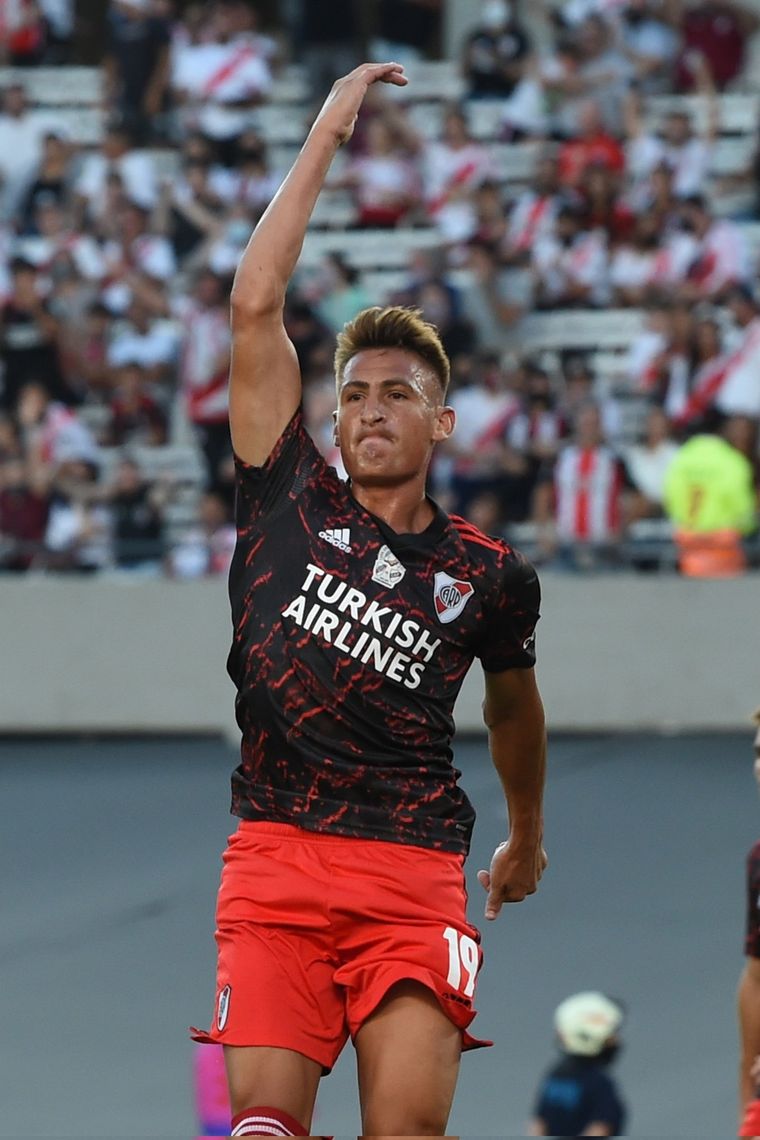 Braian Romero, autor del primer gol. Foto: @RiverPlate