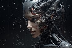 Las nuevas inteligencias artificiales podrían presentar un peligro para la humanidad. Foto: Imagen generada por Midjourney