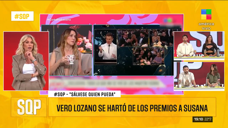 Verónica Lozano apuntó contra Susana Giménez. Foto: captura de video/ América TV. Verónica Lozano apuntó contra Susana Giménez. Foto: captura de video/ América TV.