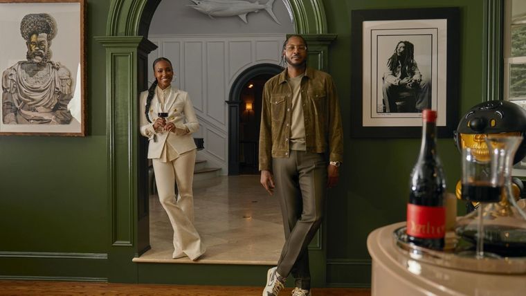 Carmelo Antony y su socia Asani Swann