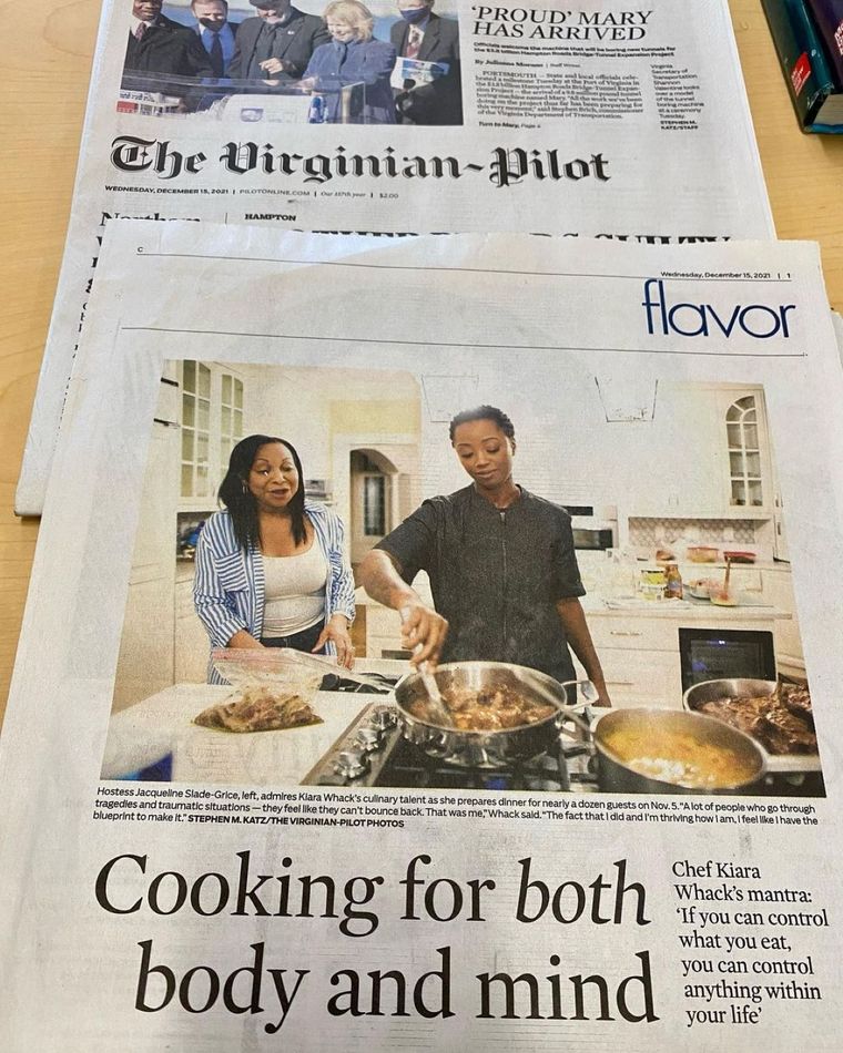 La chef Kiara Whack tiene un lema: si puedes controlar la comida, tienes el control de tu vida. Foto: Archivo