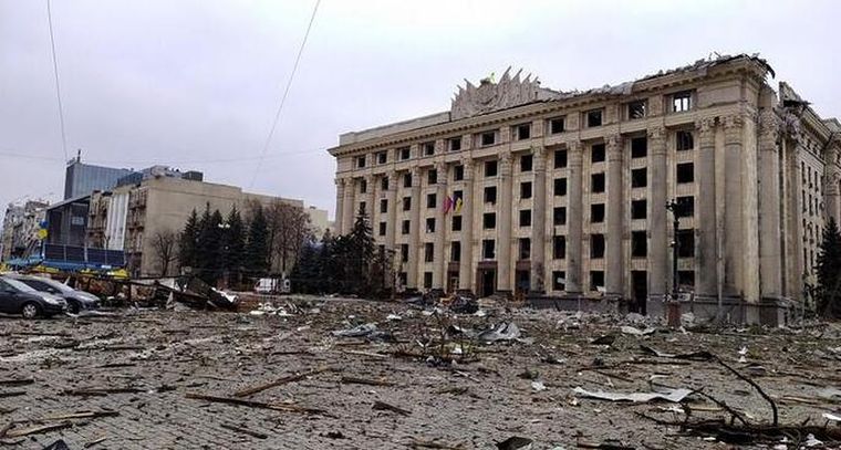 Jarkov El centro de la ciudad fue duramente castigado por los misiles rusos Foto: DW/AFP