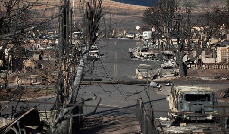 Hawái incendios La isla tiene ahora un paisaje de desolación. Foto: Efe.