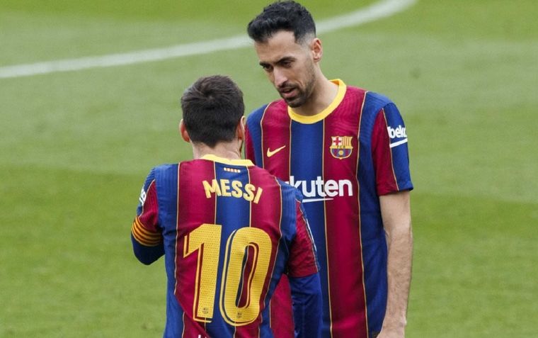 Busquets le dedicó un sentido posteo a Messi. Foto: Barcelona