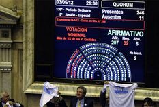 Legisladores de la Cámara de Diputados aprobaron en 2012 el proyecto de ley de expropiación de YPF.