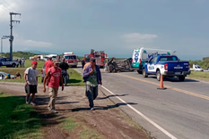 La escena del accidente. Foto: NA.