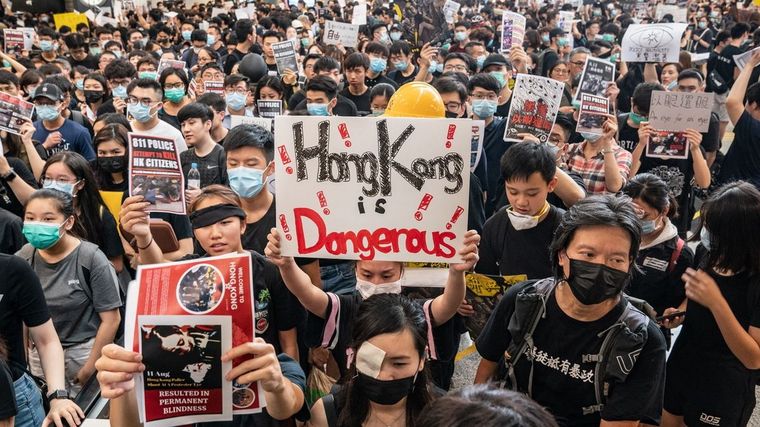 Las protestas en Hong Kong fueron reprimidas con dureza. Foto: Vox.