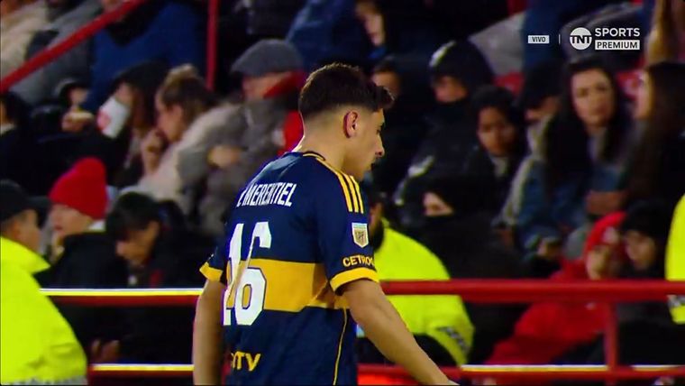 ¿A quién sacaron? El increíble cambio de Boca que dejó pagando a Miguel Merentiel. Foto: captura de TV. 