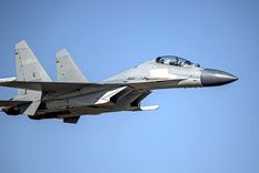 Imagen de archivo de un caza chino J-16. Foto: Dpa. Imagen de archivo de un caza chino J-16. Foto: Dpa.