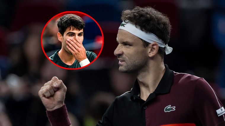 Dimitrov y un elogio a Alcaraz tras eliminarlo de Shanghái Foto: Télam