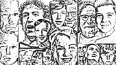 En dibujo, una mezcla de los rostros actuales y de su respectiva infancia o juventud de personalidades como Donald Trump, Bill Gates, Mark Zuckerberg, Charly García, Mirtha Legrand y el papa León XIV, entre otros. En dibujo, una mezcla de los rostros actuales y de su respectiva infancia o juventud de personalidades como Donald Trump, Bill Gates, Mark Zuckerberg, Charly García, Mirtha Legrand y el papa León XIV, entre otros.