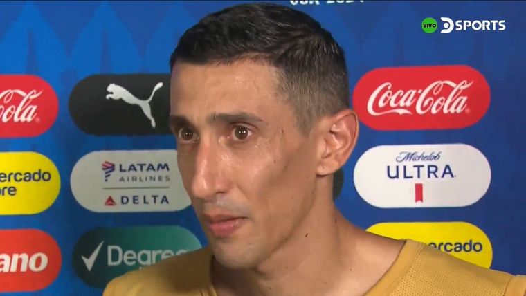 Di María emocionado tras el pase a la final. Foto: Captura