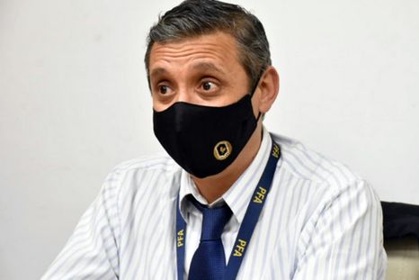 Dino Enzo Rossignoli, el exjefe de la Policía Federal condenado a cárcel por en la causa de coimas. Dino Enzo Rossignoli, el exjefe de la Policía Federal condenado a cárcel por en la causa de coimas.