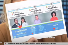 Canosa rompió la boleta de Capitanich, Emerenciano Sena y Marcela Acuña Foto: Captura de video.