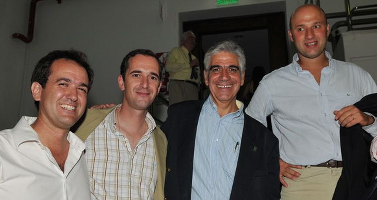 Juan Pablo Lupiañez; Manuel Louzada, de Chandon; el presidente de Bodegas Argentina, Angel Vespa; y Federico Ostropolsky. Foto: Pachy Reynoso / MDZ