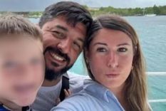 Bárbara Oliver junto a su esposo Michael Díaz y su hijo Milo