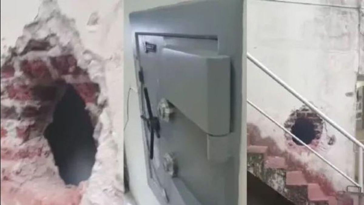 El robo imperfecto: hicieron un boquete para entrar a un banco y se llevaron una "desagradable" sorpresa