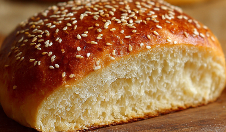 Receta de pan de hamburguesa con sésamo