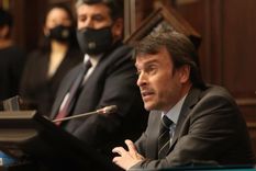 Lisandro Nieri hoy en la presentación del Presupuesto 2021. Foto: Prensa Gobierno de Mendoza