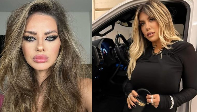 Con los tapones de punta. Foto: Instagram: @wanda_nara/ @sangrejaponesa.