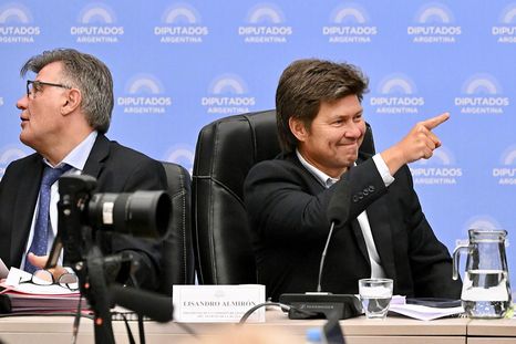 Lisandro Almirón, de La Libertad Avanza, presidió este miércoles las Comisiones de Legislación del Trabajo y Presupuesto.