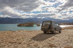 El Arco de Piedra y las playas de Lago Posadas en Santa Cruz El Arco de Piedra y las playas de Lago Posadas en Santa Cruz