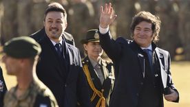 Javier Milei en el acto por el Día de la Bandera en el Campo Argentino de Polo.