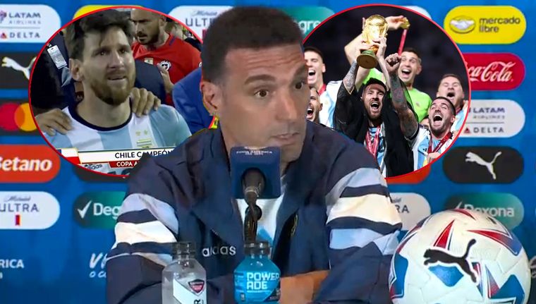 Scaloni no vive como una revancha jugar contra Chile en el MetLife, donde Argentina perdió la final de la Copa América 2016: Es como el Mundial, somos campeones del mundo pero eso ya pasó. Foto: captura TyC Sports y archivo