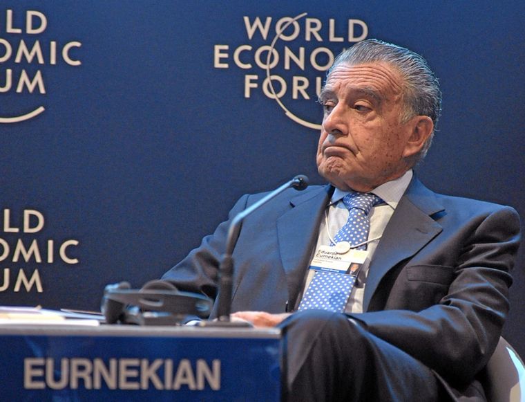 Eduardo Eurnekian, dueño de Corporación América, fue fulminante al ser consultado sobre el comportamiento de Javier Milei en el eventual caso de llegar a la presidencia Foto: NA