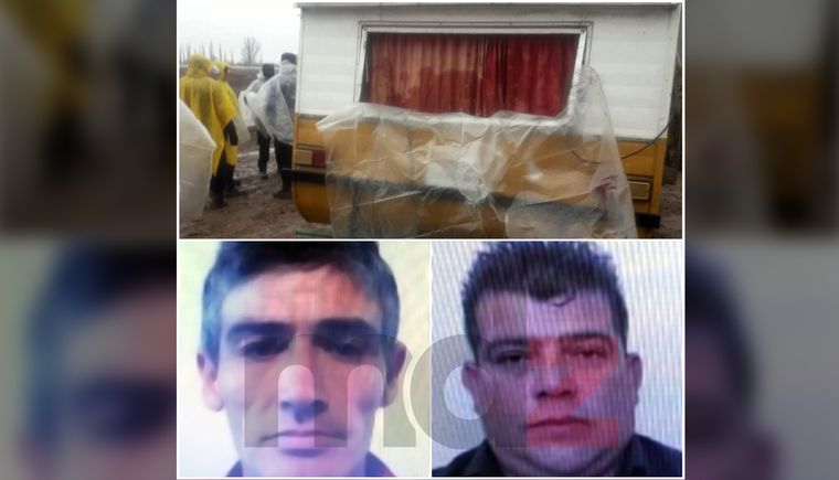 Arriba: los trabajos en la Casilla del Horror, donde encontraron a la víctima. Abajo: César Ricarte y Tomás Irala Cardozo.&nbsp;