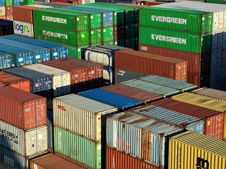 Containers en el Puerto de la Ciudad de Buenos Aires Foto: Aduana
