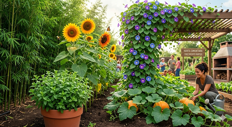 Plantas que crecen rápido. Fuente: IA Gemini.