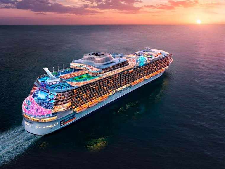 El crucero tiene capacidad para casi 7 mil personas Foto: Royal Caribbean