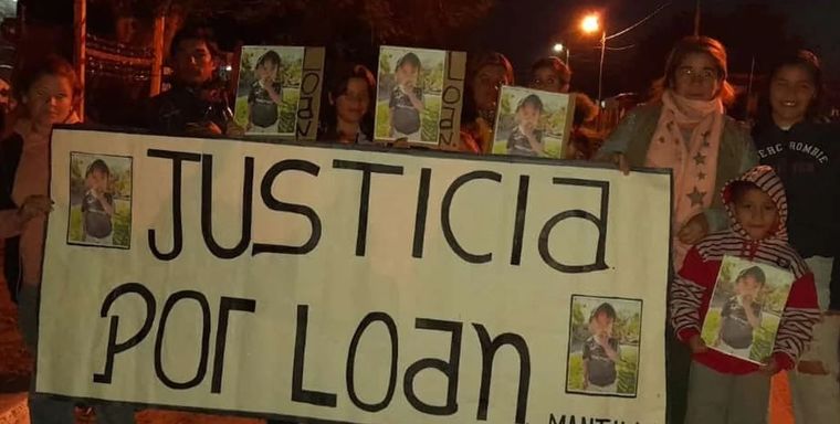 El país sigue conmovido por la desaparición de Loan Foto: NA