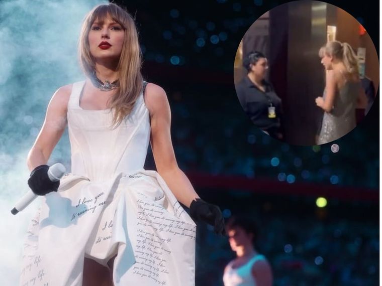 Taylor Swift fue captada en una extraña secuencia con los mozos de los Grammy 2025. Foto: Instagram @taylorswift.