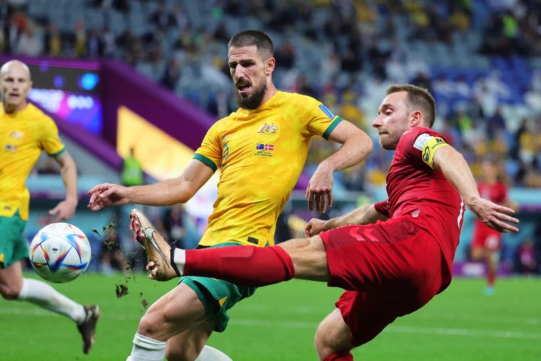 Degenek, defensor de Australia, ya habló del choque de octavos ante Argentina. Foto: EFE