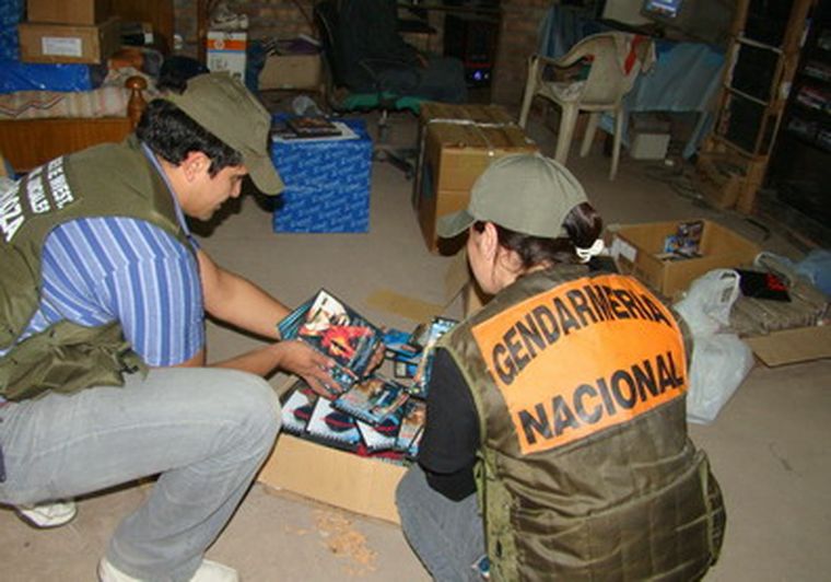 El procedimiento realizado por Gendarmería. Foto: Gendarmería Nacional