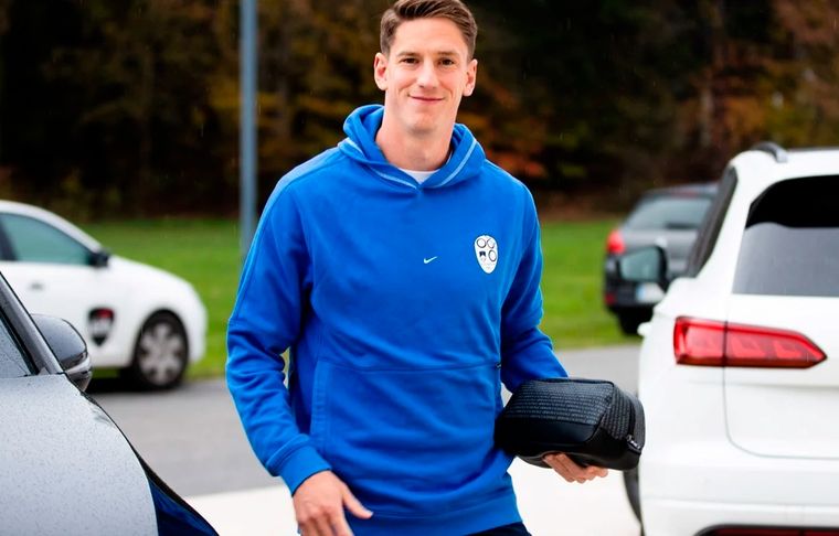 Andrés Vombergar El delantero de San Lorenzo tuvo una gran semana en su Selección, la de Eslovenia.