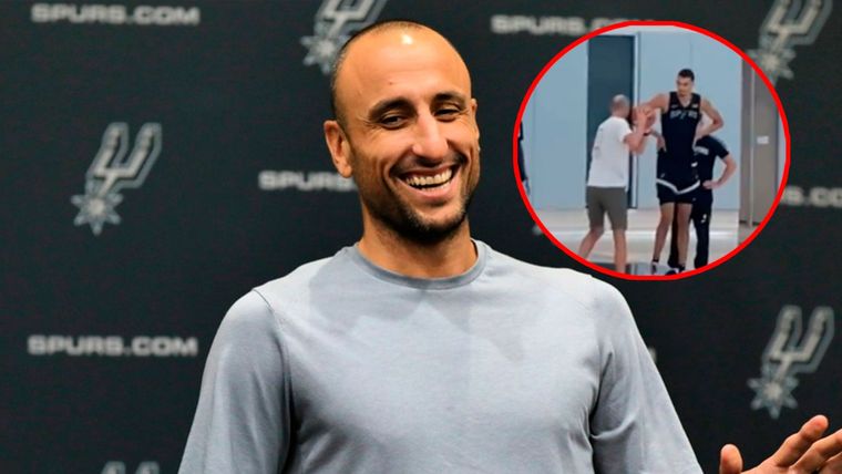 Manu Ginóbili, presente en la práctica de los Spurs para aconsejar a Wembanyama