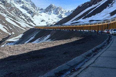 El paso a Chile se encuentra habilitado para todo tipo de vehículos Foto: Osvaldo Valle