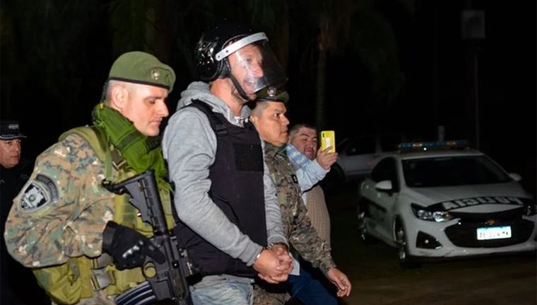 Germán Kiczka fue detenido el pasado jueves en la provincia de Corrientes y luego trasladado a Misiones. Foto: X @santiagodsolis