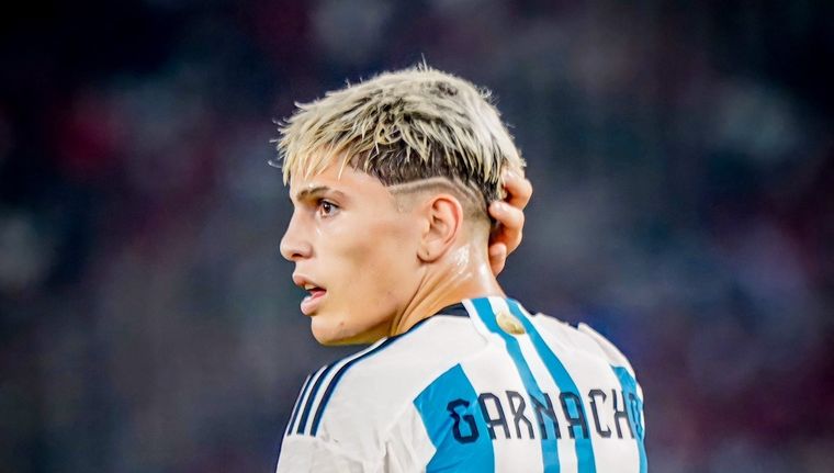 Alejandro Garnacho jugando en Argentina. Foto: archivo