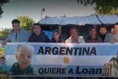 La familia de Loan difundió un video con una bandera argentina para pedir por la aparición del menor Foto: Captura de video