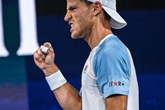 El Peque jugó un partidazo y aseguró la victoria argentina. Foto: EFE