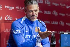 Martín Demichelis, contento tras el triunfo del Mallorca ante el Real Madrid.