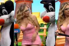 La modelo fue a un programa infantil y terminó siendo acosada por el gato Silvestre