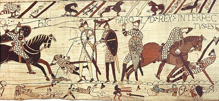 Muerte de Harold, Bayeux Museum. Muerte de Harold, Bayeux Museum.
