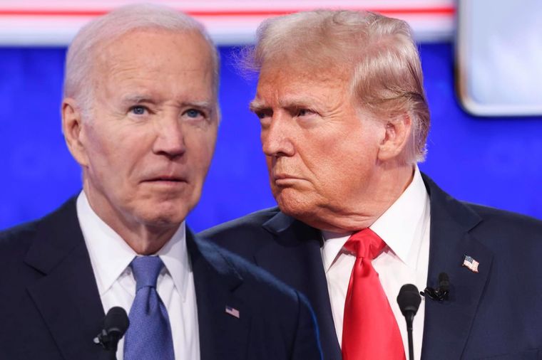 Joe Biden, actual presidente de los Estados Unidos, y Donald Trump, mandatario electo Foto: EFE