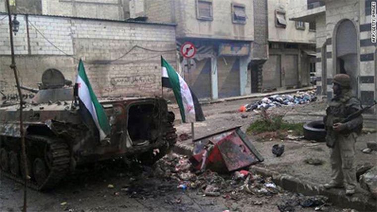 Homs, luego del bombardeo.