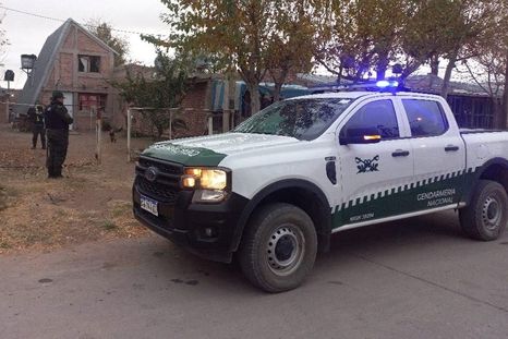 Gendarmería y el operativo en la vivienda de Malargüe. Foto: Gendarmería